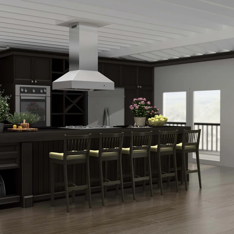 ZLINE 48 in. Ducted Isl& Mount Range Hood in Outdoor Approved Stainless Steel (697i-304-48)