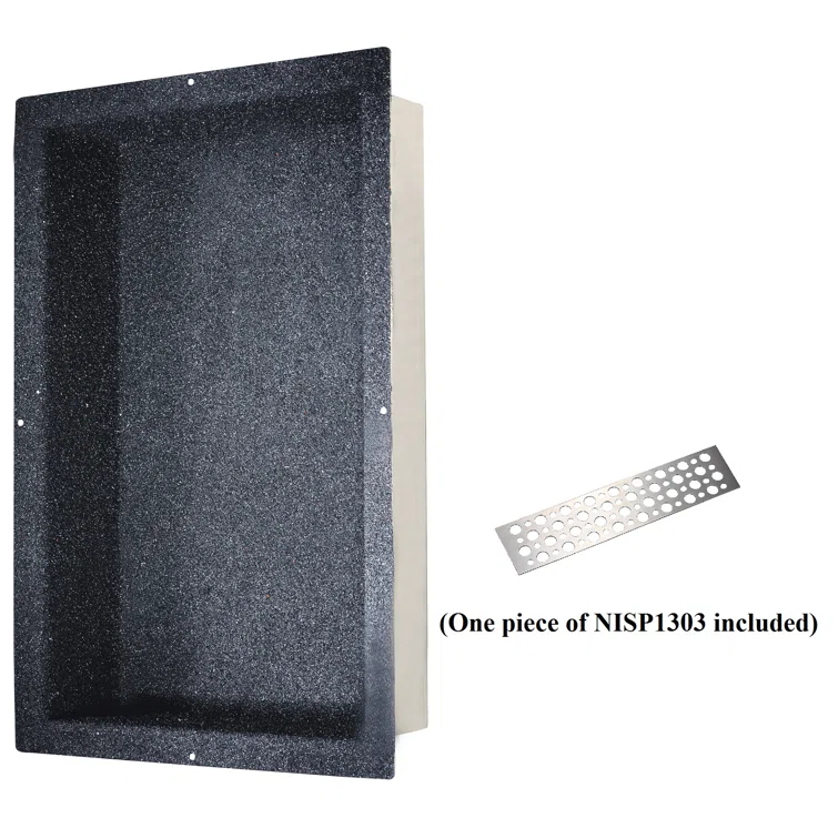 Shower Niche with Support Plate Wall Organizer Rectangular Bathroom Niche Shelf