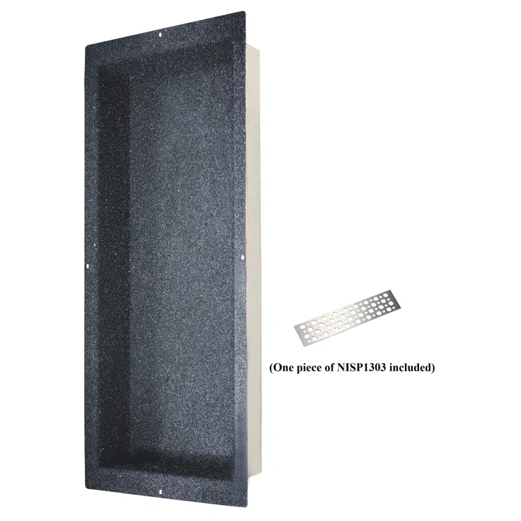 Shower Niche with Support Plate Wall Organizer Rectangular Bathroom Niche Shelf