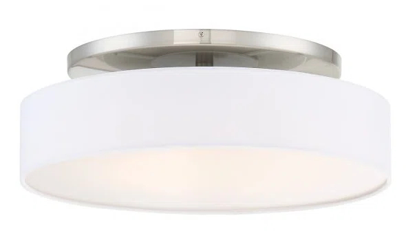 WAC Lighting Manhattan 20" LED 2700K Contemporary Aluminum Flush Mount in Nickel
