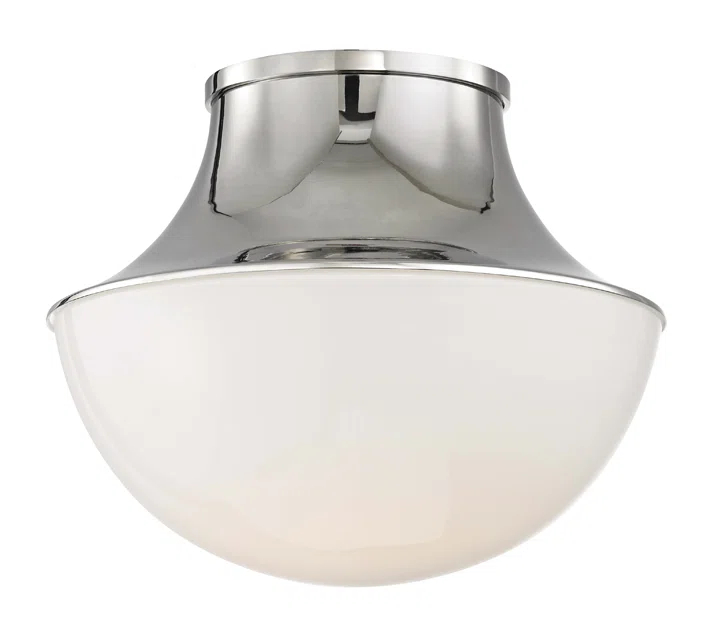 Alistair Single Light Glass Flush Mount