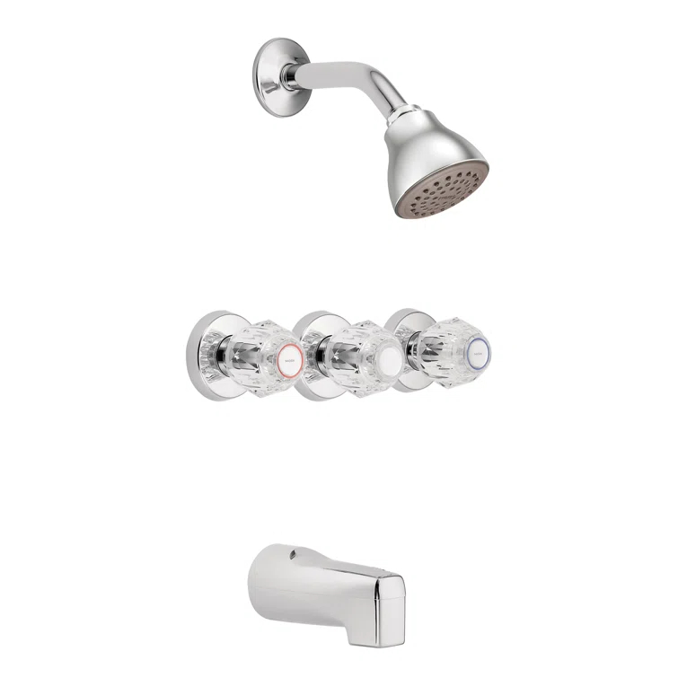 Moen Chateau Tub and Shower Faucet with Knob Handles 2995EP