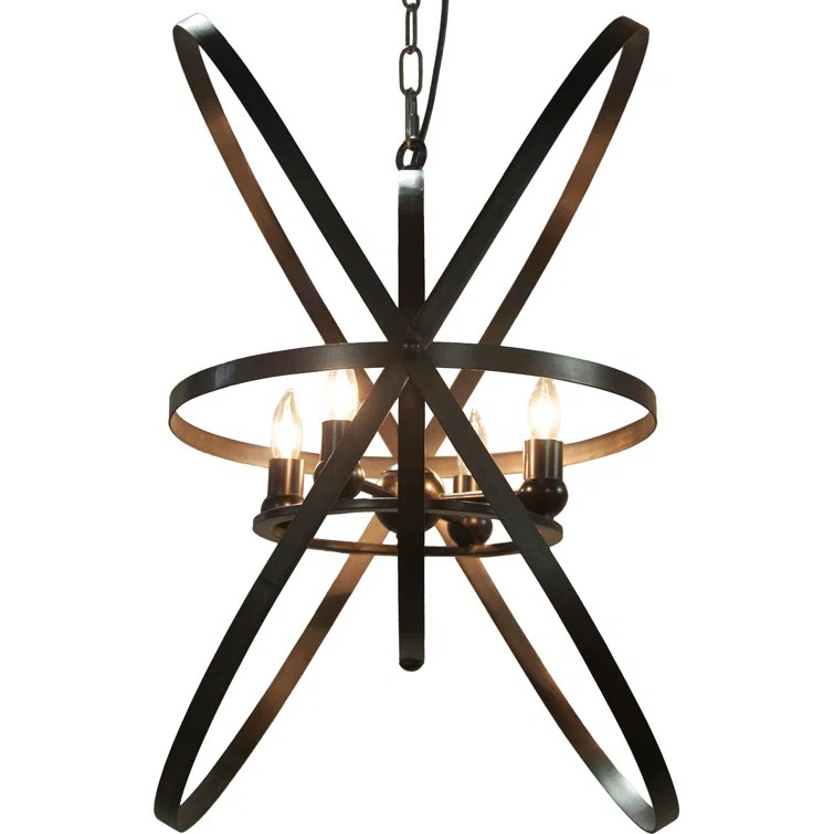 4 - Light Geometric Chandelier