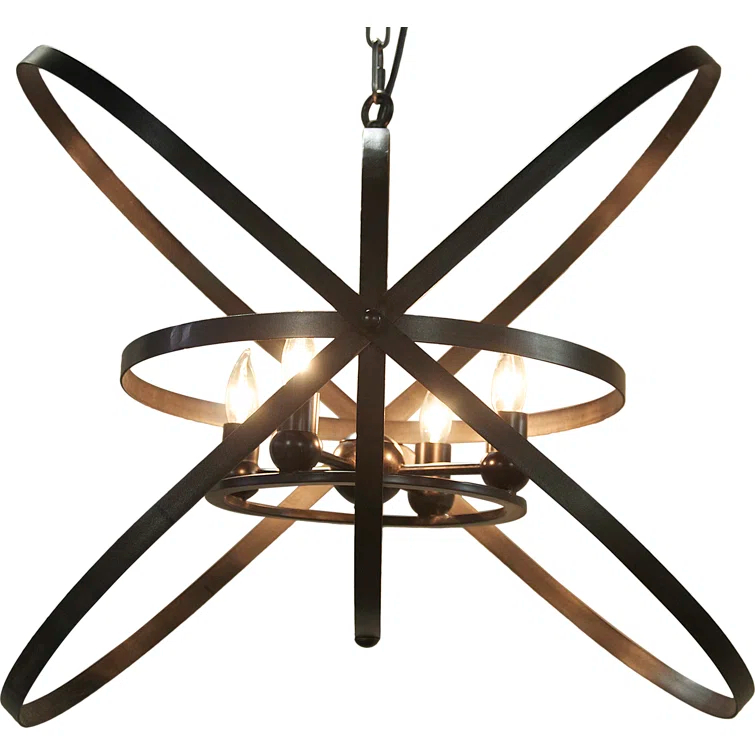 4 - Light Geometric Chandelier