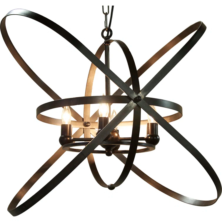 4 - Light Geometric Chandelier