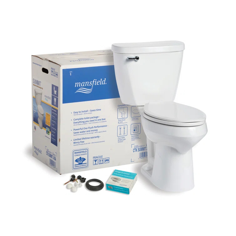 Mansfield Plumbing Products Summit 1.6 Gallons GPF Elongated Comfort Height Kit (Seat Included)