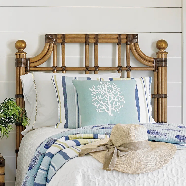 Tommy Bahama Home Twin Palms St. Kitts Rattan Headboard