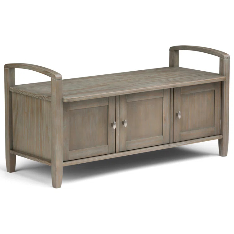 Warm Upholstered Storage Bench