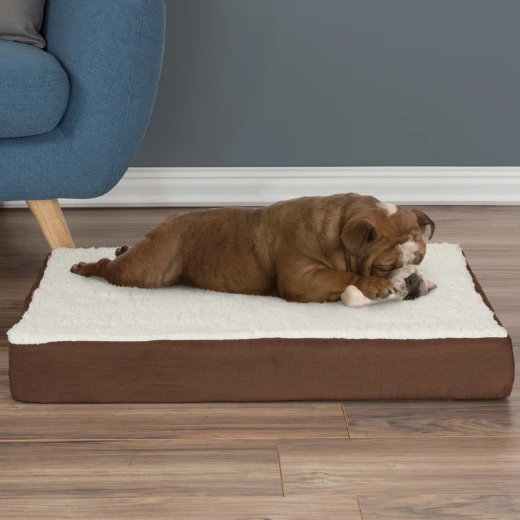 PETMAKER Orthopedic Dog Bed - Memory Foam Crate Mat with Machine Washable Cover
