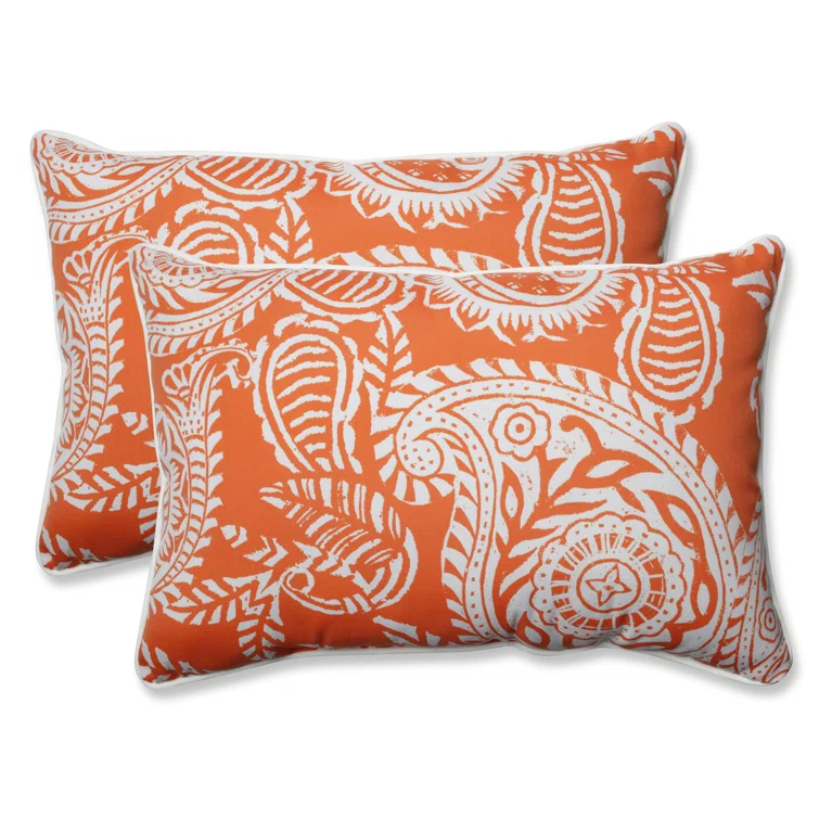 Addie Paisley Indoor/Outdoor Reversible Throw Pillow