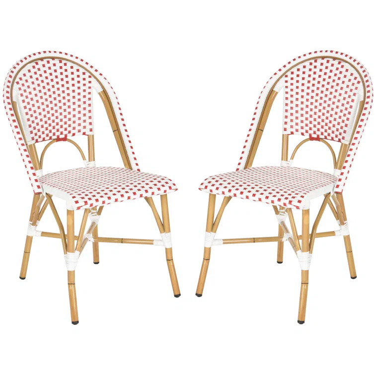 Casidy Polyethylene (PE) Wicker Wicker Outdoor Dining Side Chair
