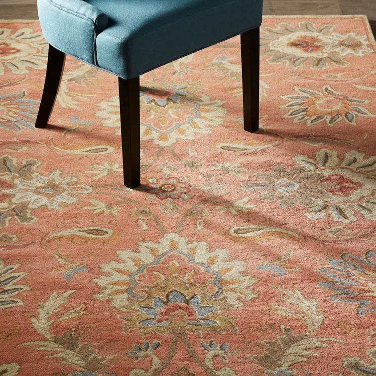 Aaron Hand Tufted Wool Terracotta/Orange/Dusty Sage Rug