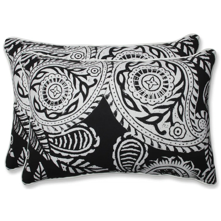 Addie Paisley Indoor/Outdoor Reversible Throw Pillow