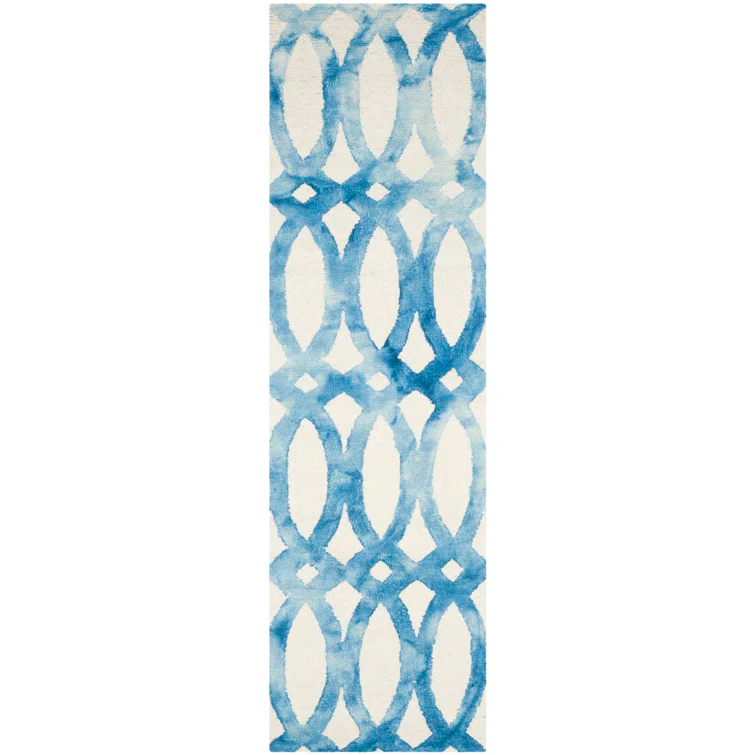Amekia Hand Tufted 80% Wool, 20% Cotton Geometric Rug