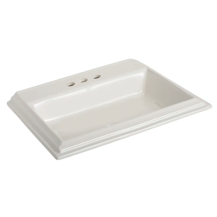 Mansfield Plumbing Products Brentwood 18.9375'' White Vitreous China Rectangular Bathroom Sink with Overflow