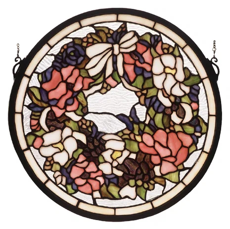 Meyda Lighting Meyda Tiffany & Stained Glass Plants & Flowers Window Panel