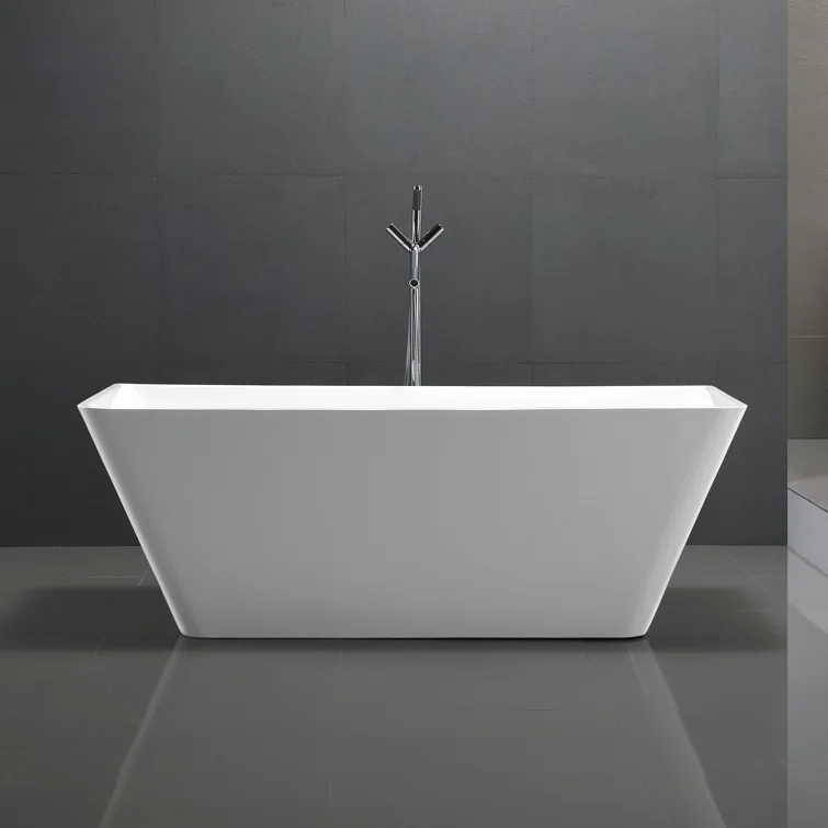 67'' x 31.5'' Freestanding Soaking Acrylic Bathtub