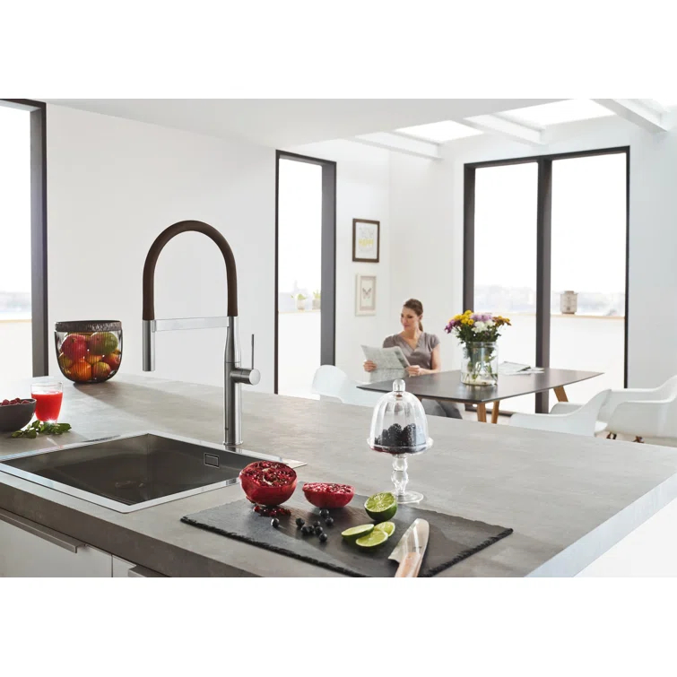 Essence New Single Handle Kitchen Faucet with SilkMove® and with Accessories