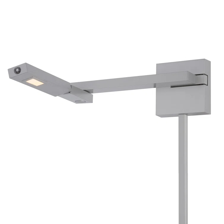 Flip LED Swing Arm Wall Light in Titanium with Dimmable Feature