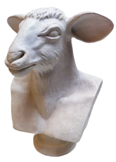 Ramsay White Ceramic Animal Bust Sculpture