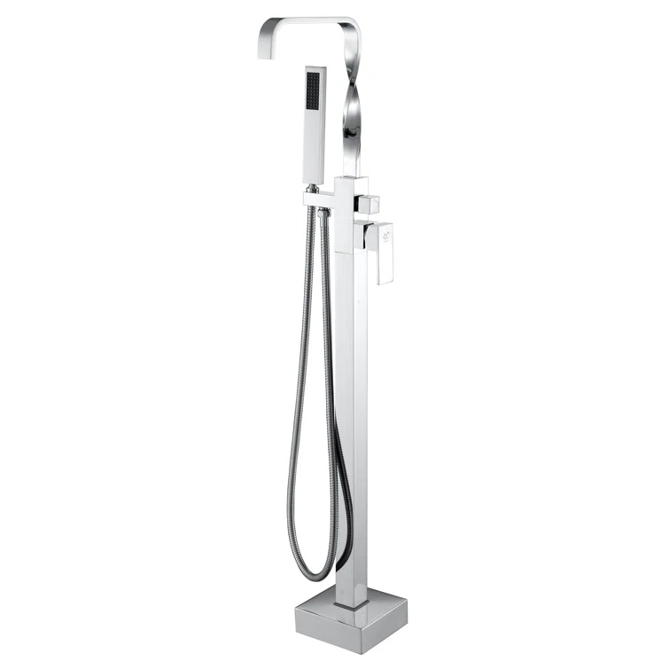 2 Handle Floor Tub Filler with Diverter