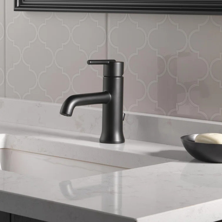 Trinsic Single Hole Bathroom Faucet with Drain Assembly, Single Handle Bathroom Sink Faucet