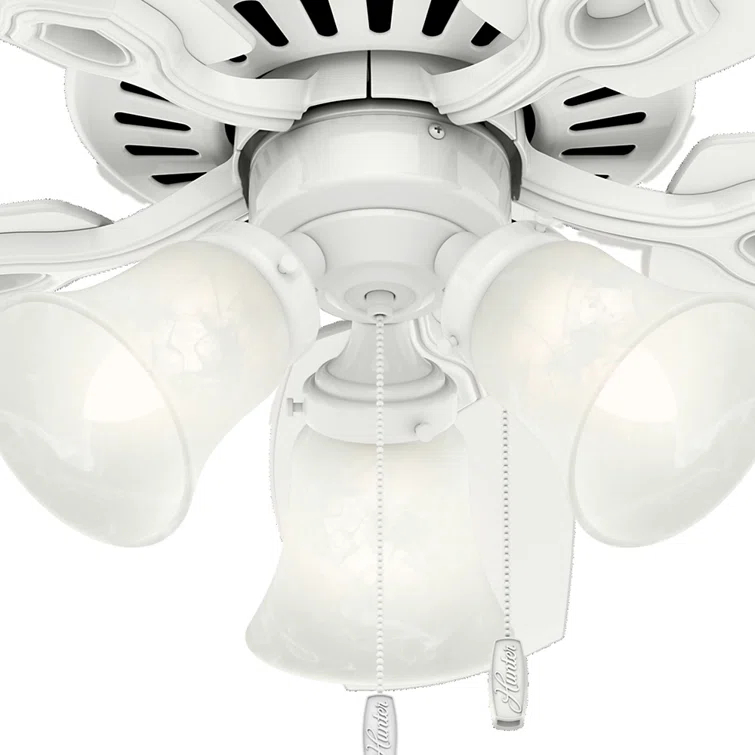 42" Builder 5 - Blade Standard Ceiling Fan with Pull Chain and Light Kit Included