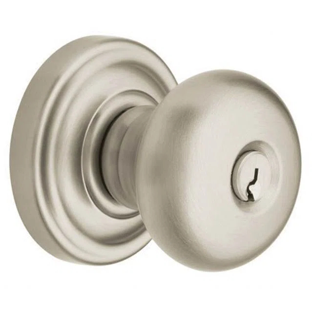 Baldwin Solid Brass Unlacquered Transitional Door Knob Set