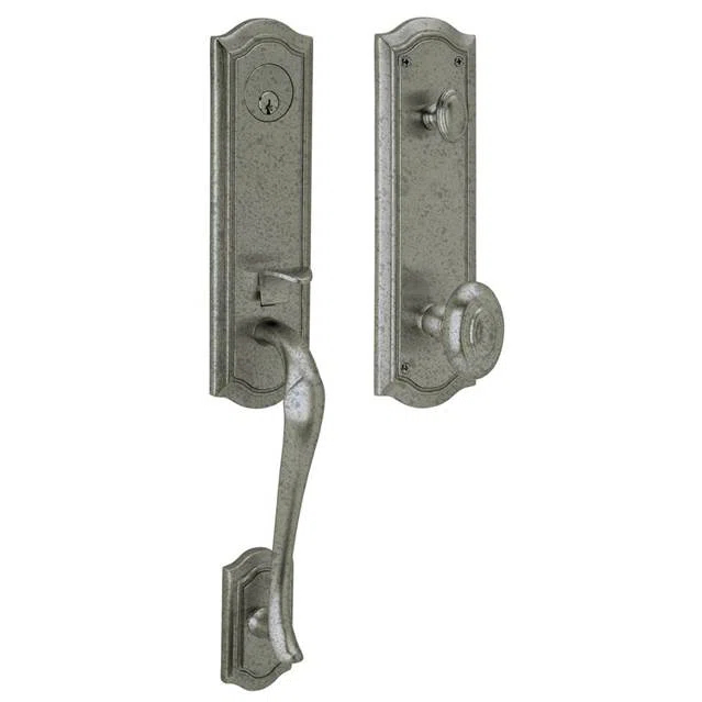 Bethpage Handleset with Single Cylinder Deadbolt and Door Knob and Rosette