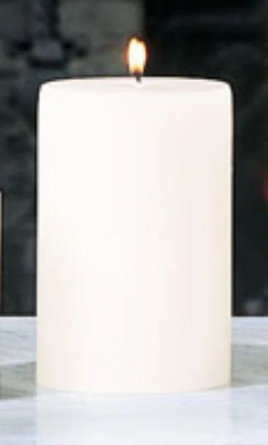 Ivory Flameless Dripless Paraffin Pillar Candle