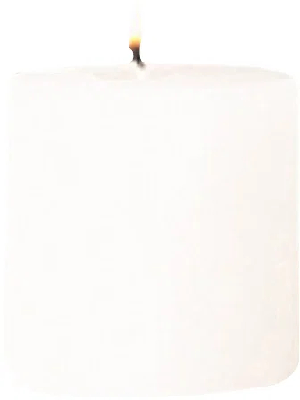 Ivory Dripless Flameless Paraffin Pillar Candle