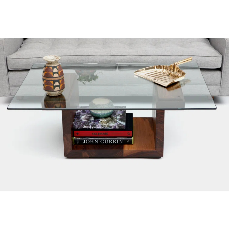 SQG Pedestal Coffee Table with Storage