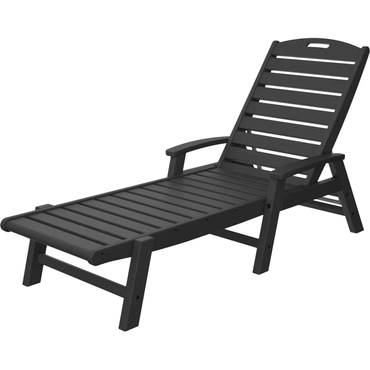 Yacht Club Chaise with Arms - Stackable