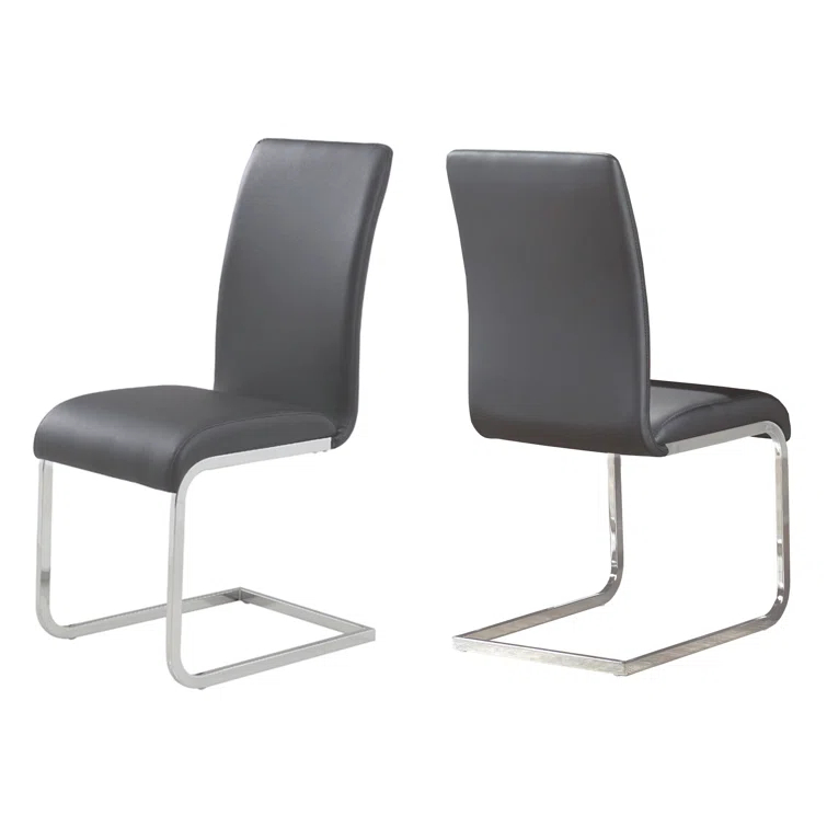 Ivy Bronx Anaija 19'' H Faux Leather Upholstered Metal Side Chair (Set of 2)