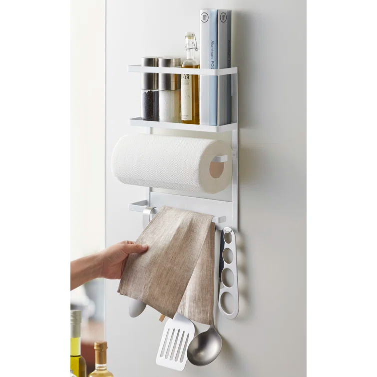 Yamazaki Home Kitchen Rack - Magnetic Storage Holder & Organizer, Steel, Magnetic