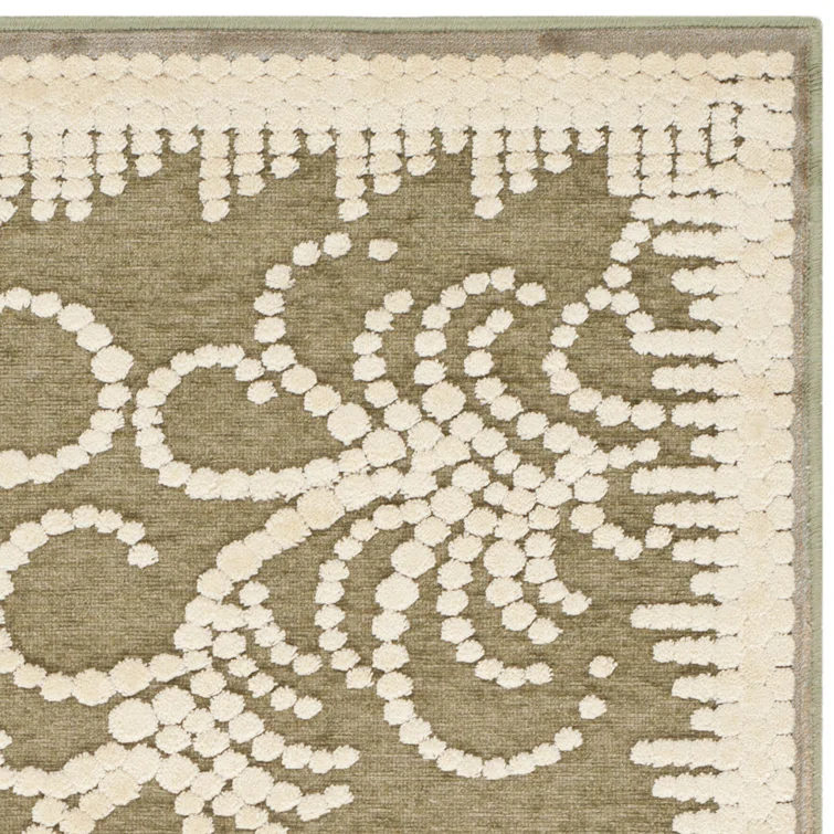 Martha Stewart Fountain Swirl Performance Floral Rug