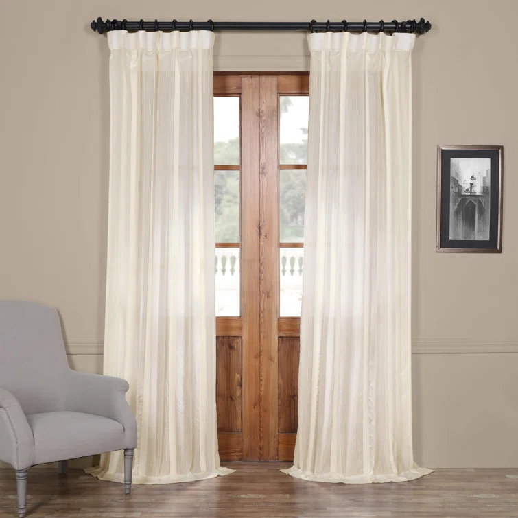 Rylene Synthetic Sheer Curtain Single Panel
