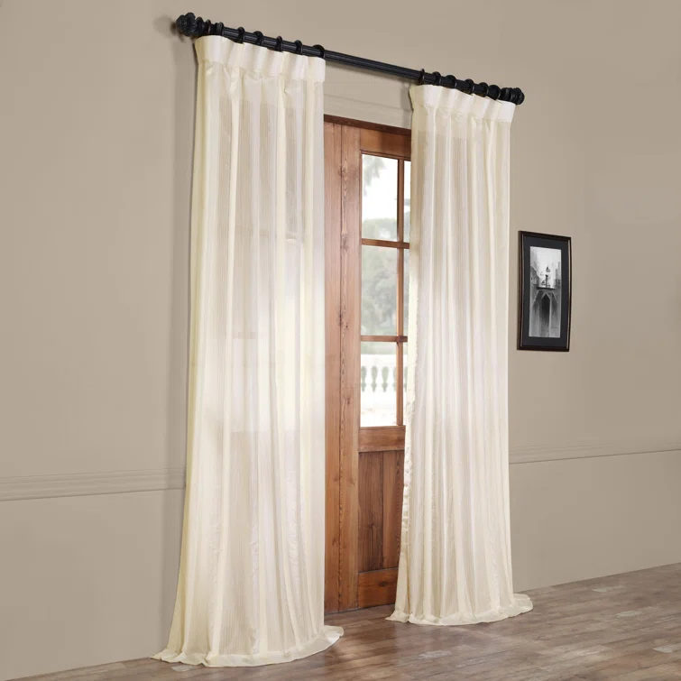 Rylene Synthetic Sheer Curtain Single Panel