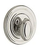 Polished Nickel Round Exterior Smart Deadbolt