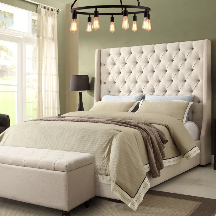 Diamond Sofa Park Avenue Upholstered Wingback Bed