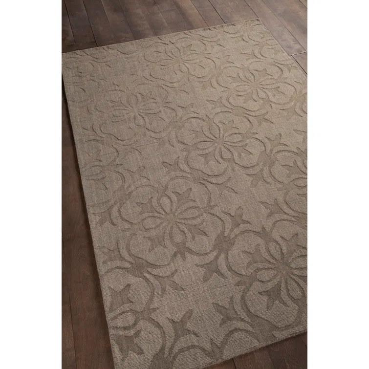 Rekha Patterned Tranditional Brown Area Rug