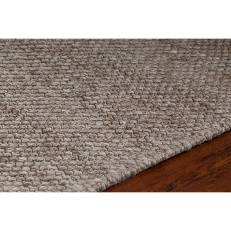 Handmade Luxe Gray Wool-Viscose Blend 5' x 7' Tufted Rug