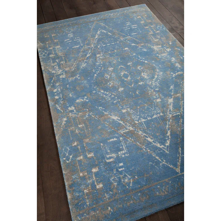 Tayla Hand-Tufted Blue Area Rug