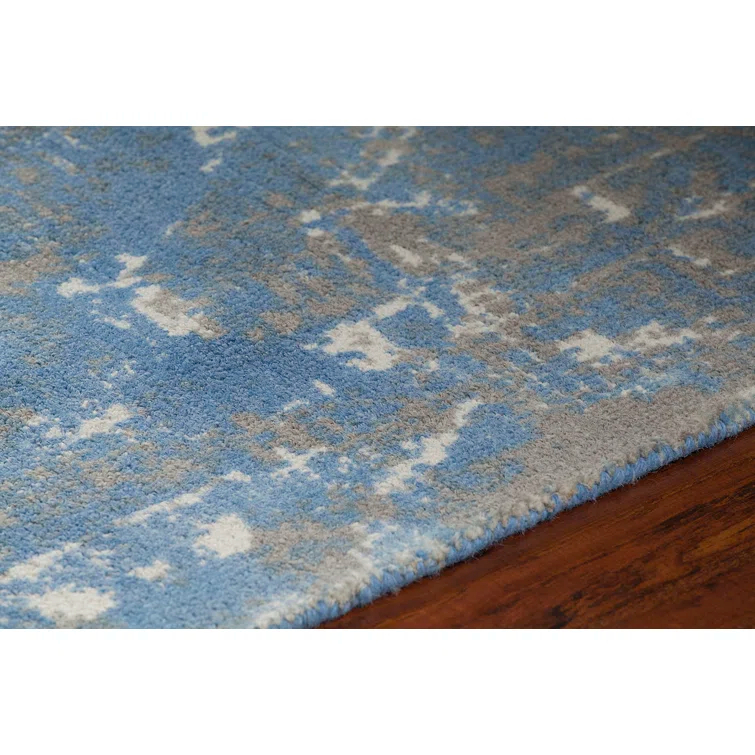 Tayla Hand-Tufted Blue Area Rug