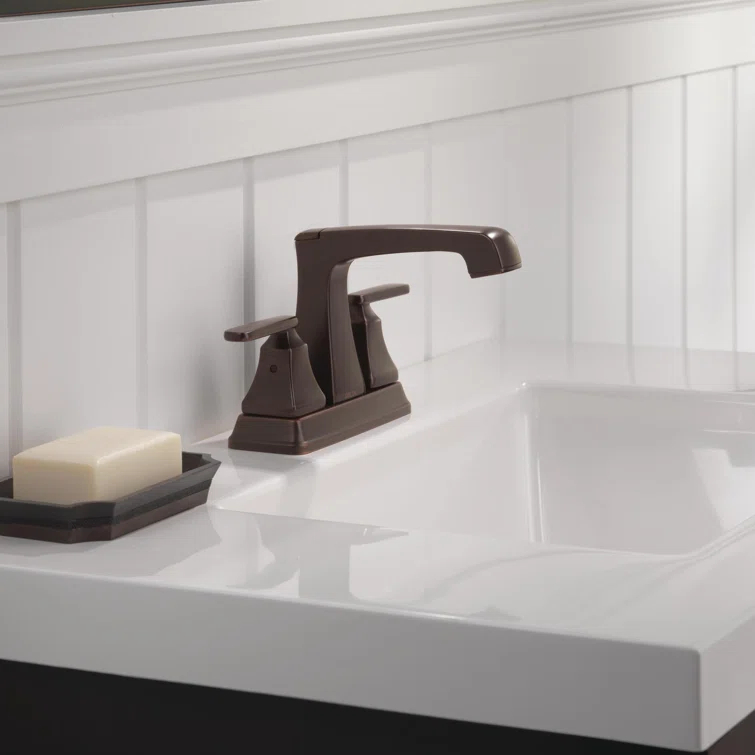 Ashlyn Centerset Bathroom Faucet with Drain Assembly, 2-handle Bathroom Sink Faucet