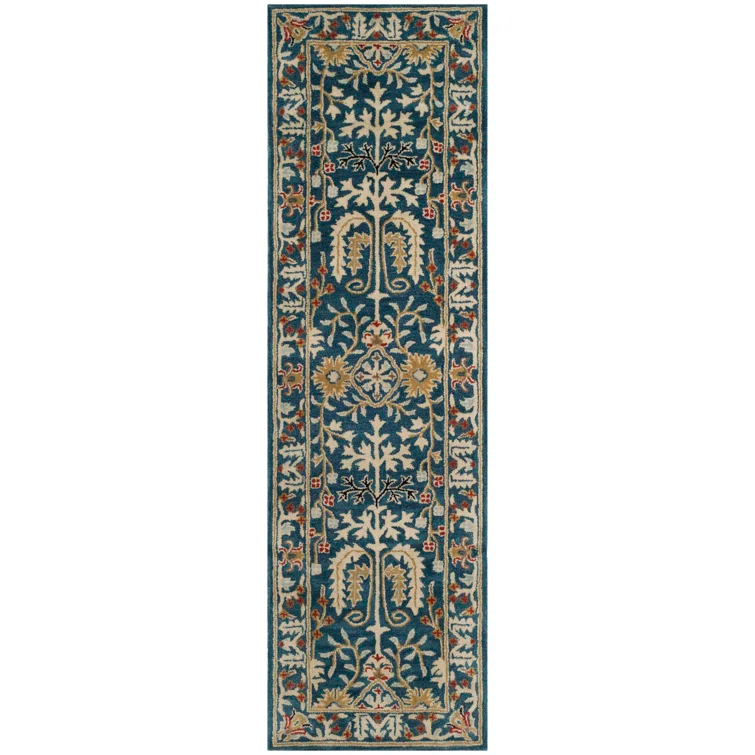 Antiquity Hand-Tufted Dark Blue Area Rug