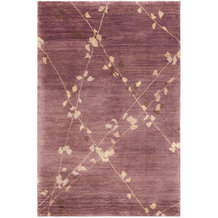 Martha Stewart 100% Wool Pile Floral Rug