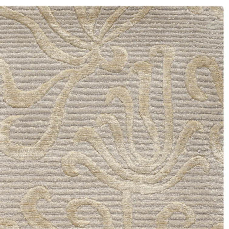 Martha Stewart Silk & Wool Pile Floral Rug