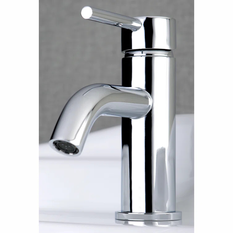 Kingston Brass Concord Single-Handle 1-Hole Deck Mount Bathroom Faucet with Push Pop-Up