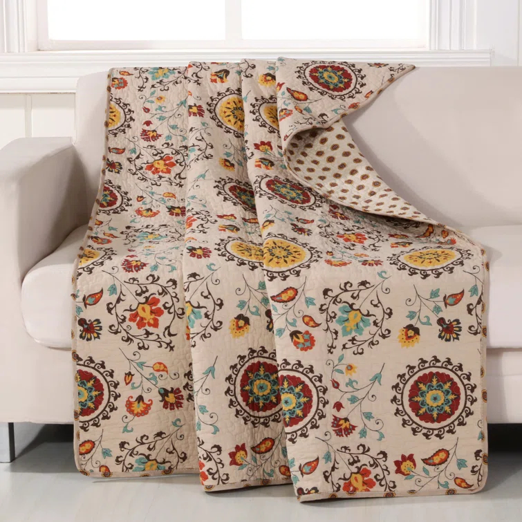 Andorra Medallion Cotton Reversible Quilt Set